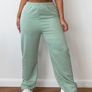 BRAND NEW olive green plt sweatpants